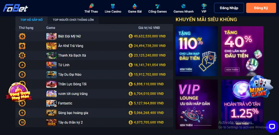 Ưu đãi trò chơi slot i8bet